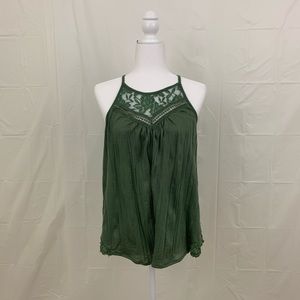 Green loose & Flowy tank top